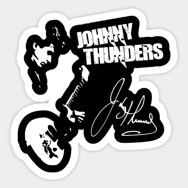 Johnny Thunders Signature Sticker by Hoang Bich